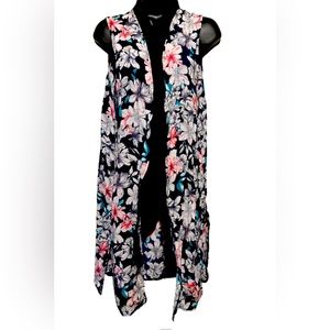 Floral Sleeveless Duster